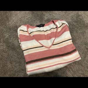 Dorothy Perkins V Neck Sweater Pink Size Large